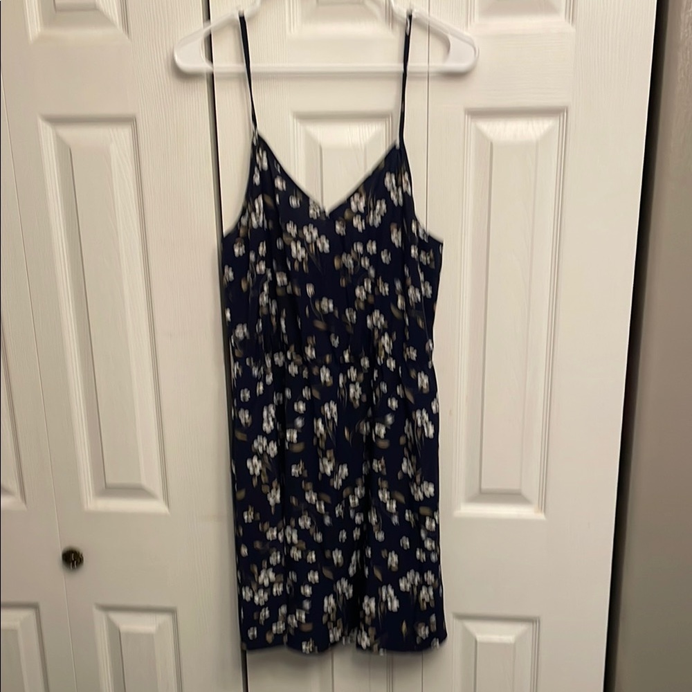 Blue Sleeveless Spaghetti Strap Sundress